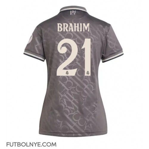 Camiseta Real Madrid Brahim Diaz #21 Tercera Equipación para mujer 2024-25 manga corta